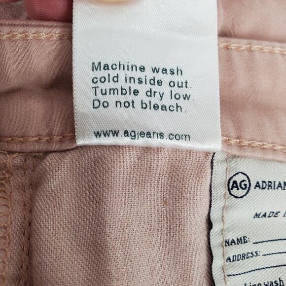 AG Adriano Goldschmied Y2K The Stilt Cigarette Leg Pants Blush Pink Size 26 - Picture 7 of 14
